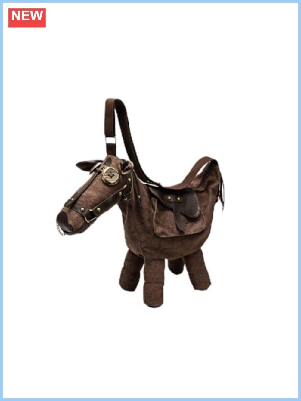 Novelty Horse Shaped Crossbody Bag Western Cowboy Shoulder Purse Adjustable